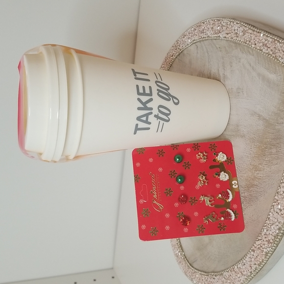 no brand Other - Cups To Go Coffee Cups Christmas Earrings Stocking Stuffer